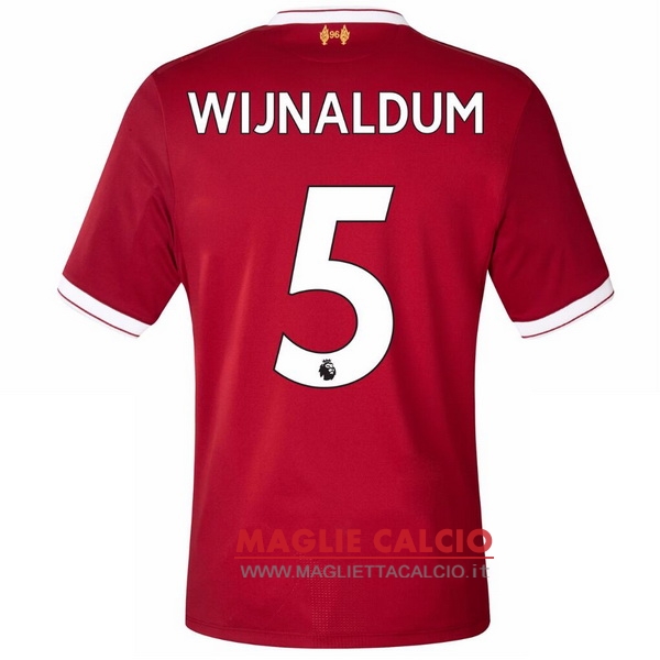 nuova maglietta liverpool 2017-2018 wijnaldum 5 prima